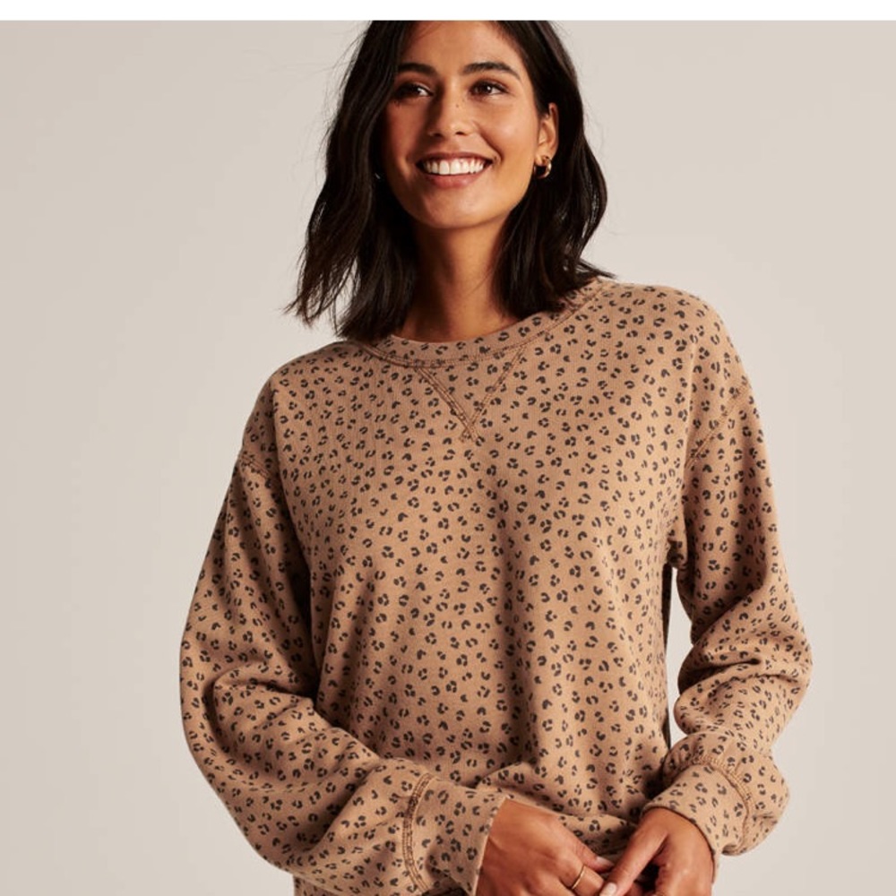 Abercrombie leopard sweatshirt